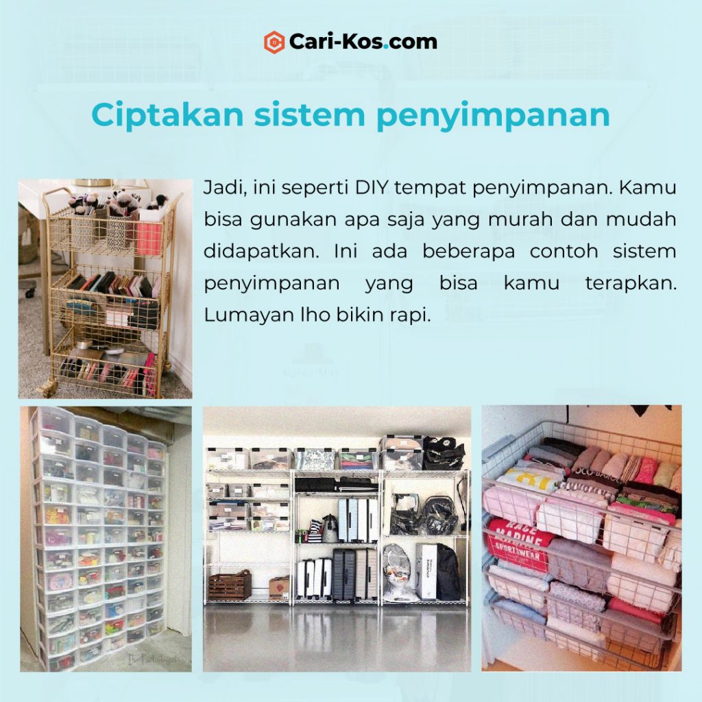 Ide Tempa Menyimpan Barang Untuk Ruangan Kos Yang Tidak Terlalu Luas