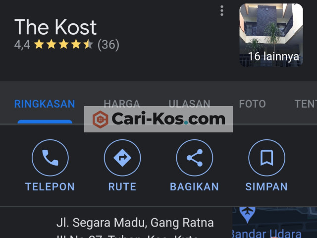 The Kost Kos Free Gratis Wifi Full Furnished Fasilitas Lengkap area Tuban, Bali